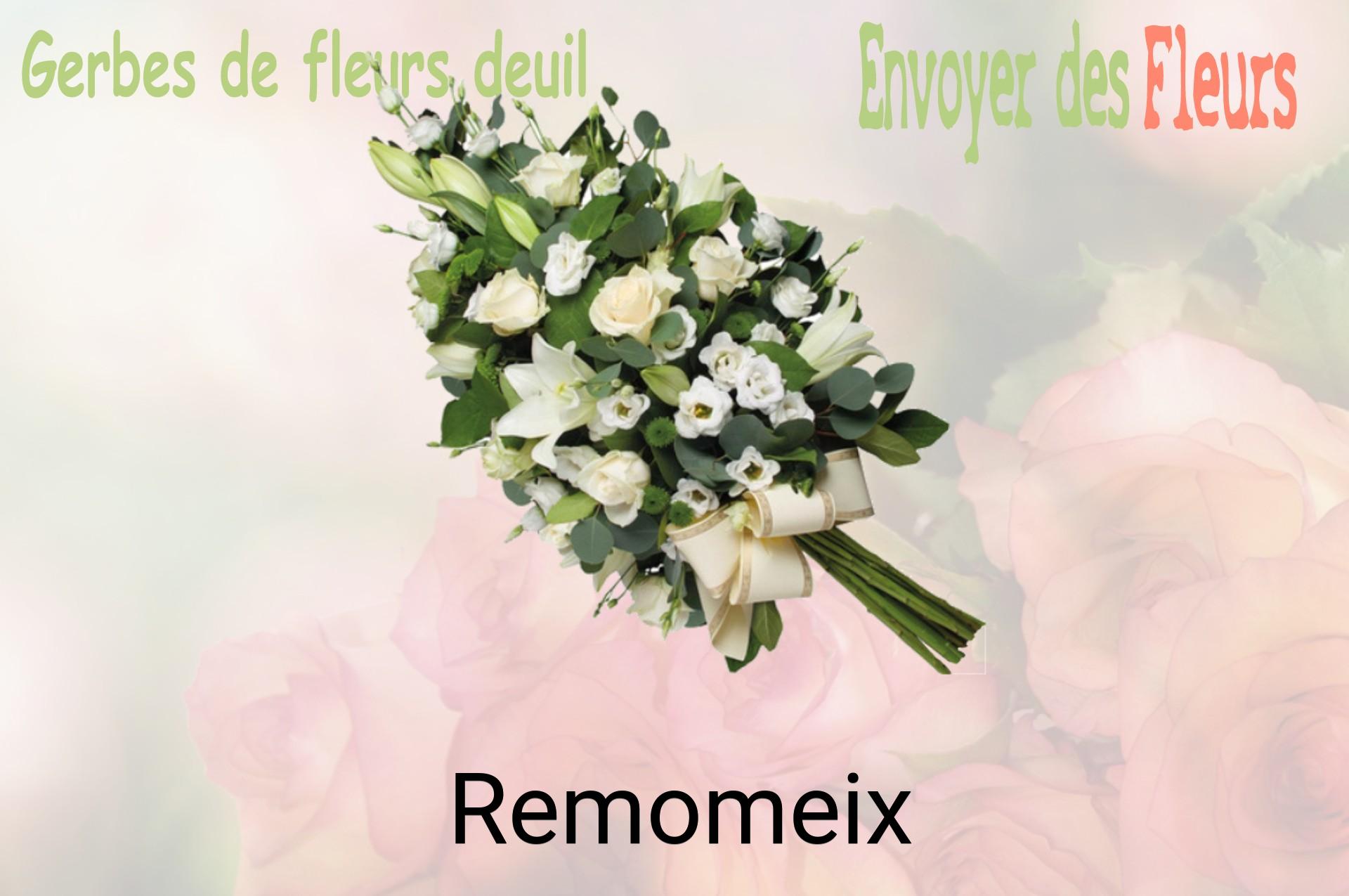 Gerbe de fleurs de deuil livrée à Remomeix